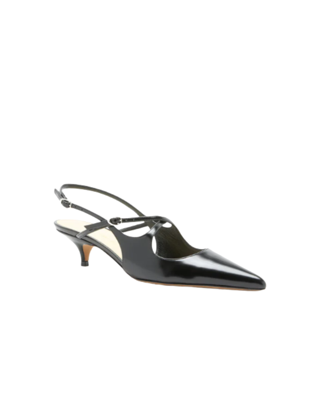 Slash Crossover Slingback Pumps in Spazzolato Leather