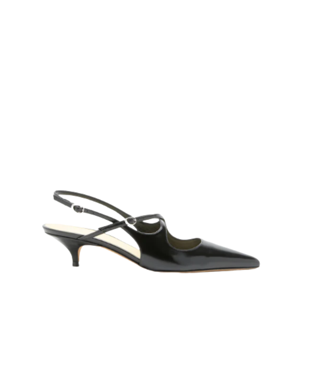 Slash Crossover Slingback Pumps in Spazzolato Leather
