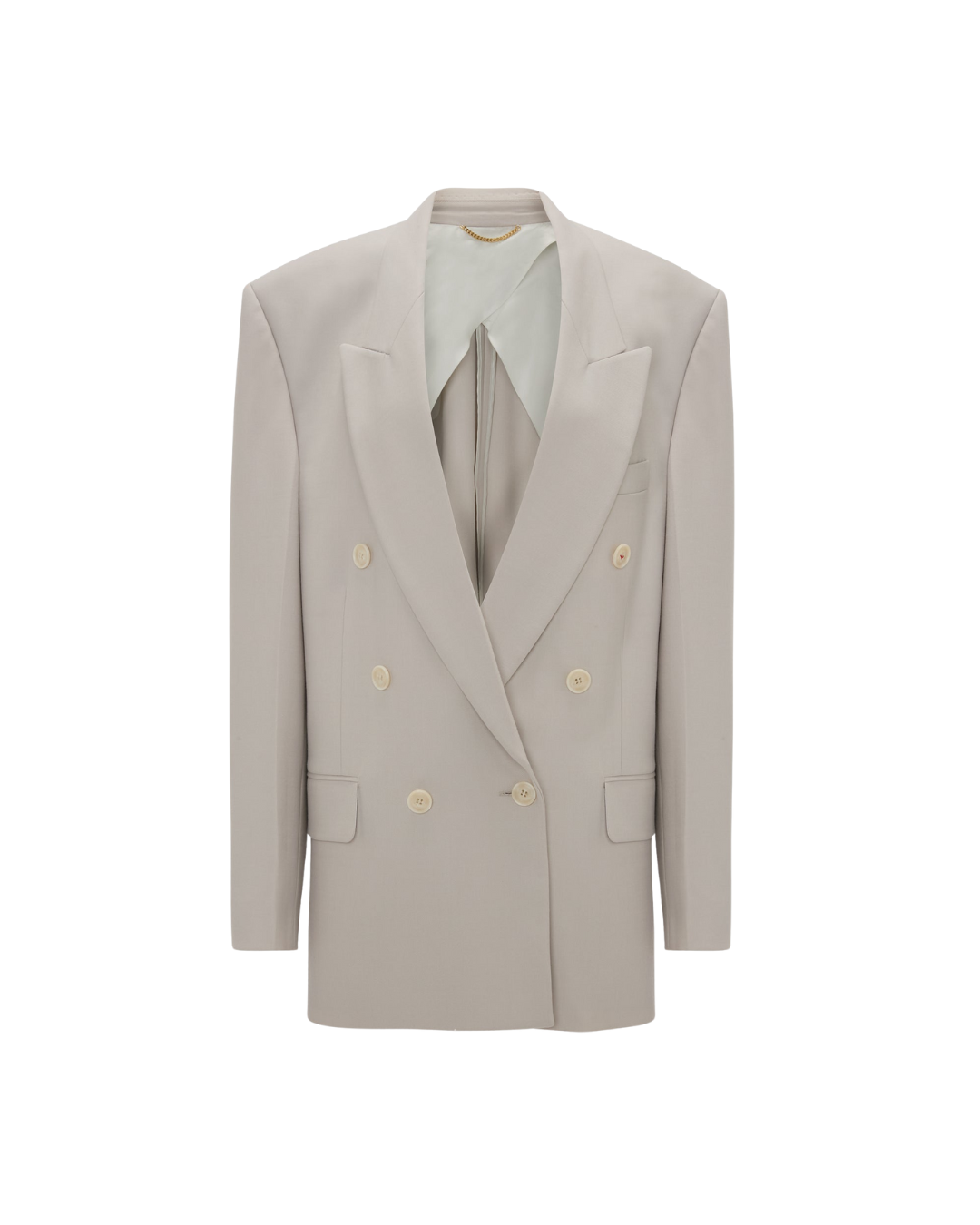 Relaxed Double Breasted Jacket In Pumice
