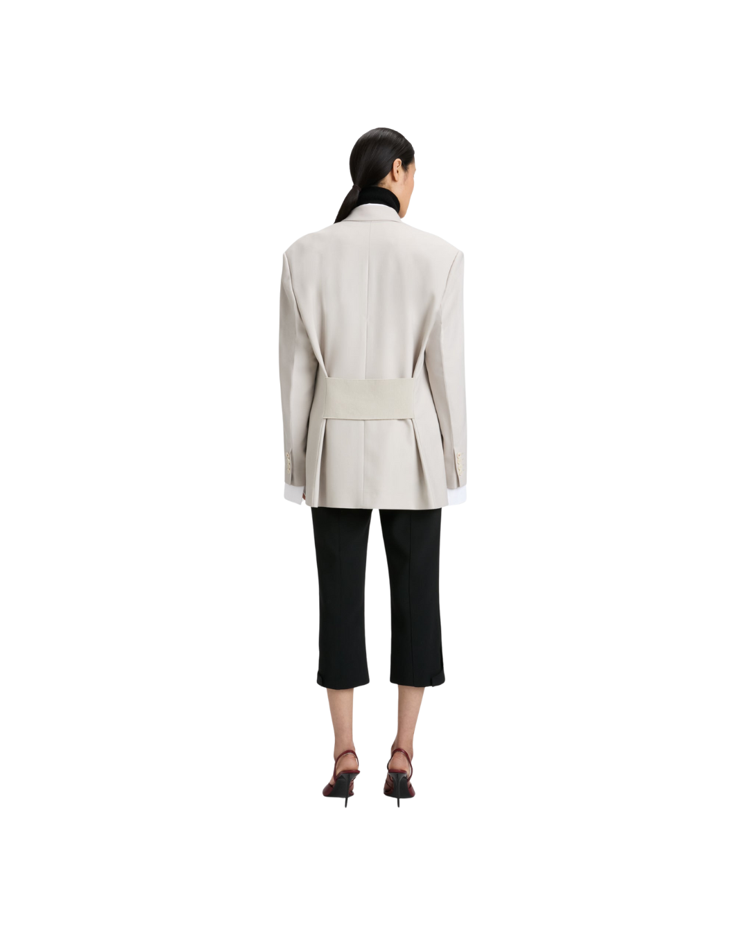 Relaxed Double Breasted Jacket In Pumice