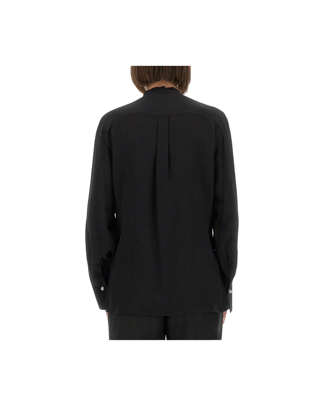 Bib Detail Blouse In Black