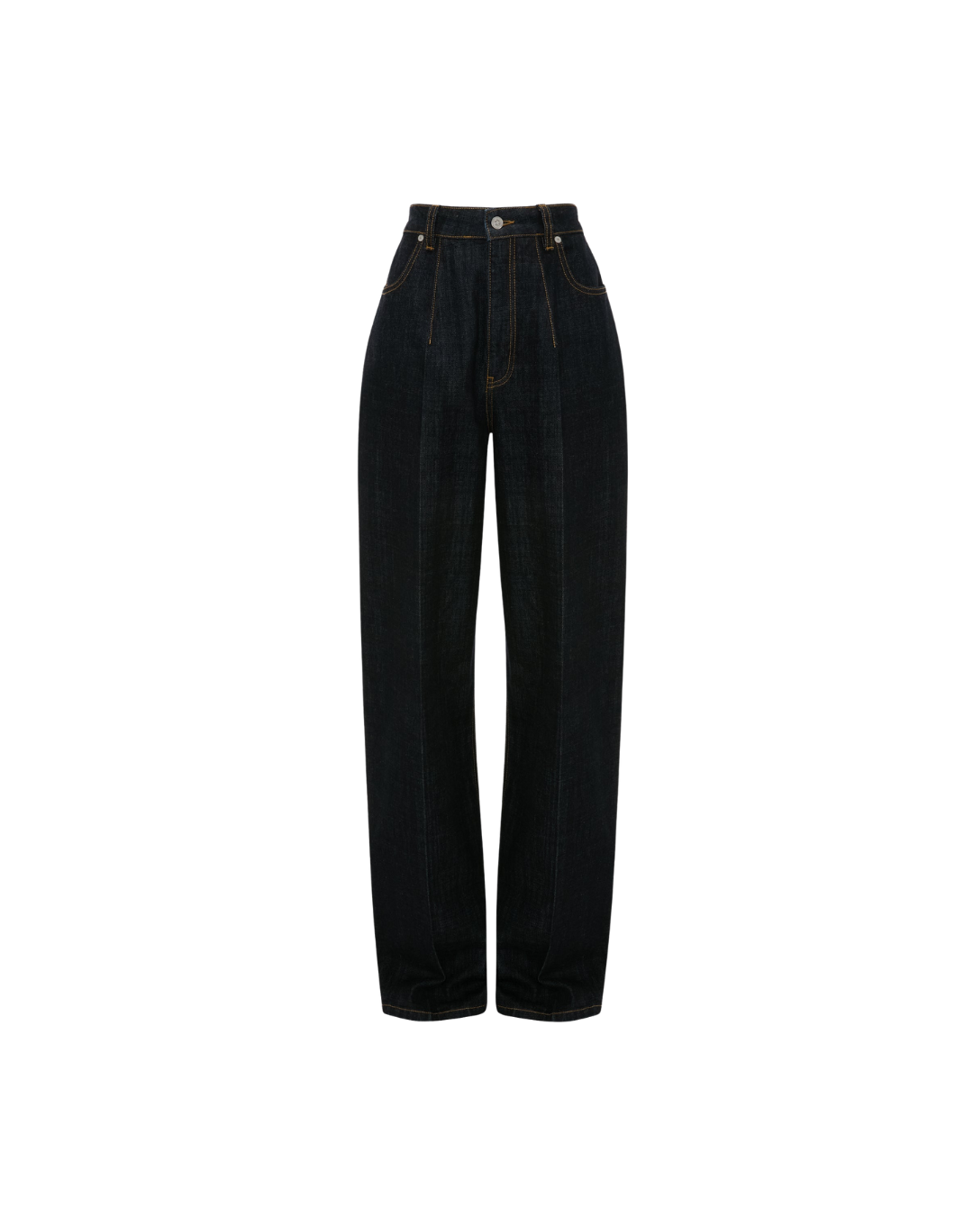 High Waisted Cinched Jean In Indigo Rinse