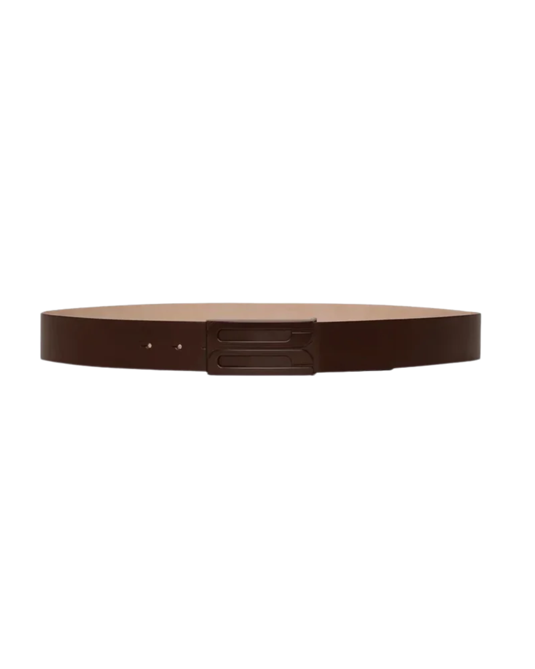 Tonal Jumbo Frame Belt In Dark Brown