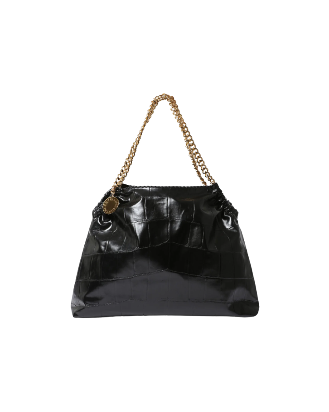 Falabella Crocodile-Embossed Drawstring Tote Bag