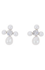 Pebble Pearl & Crystal Earrings