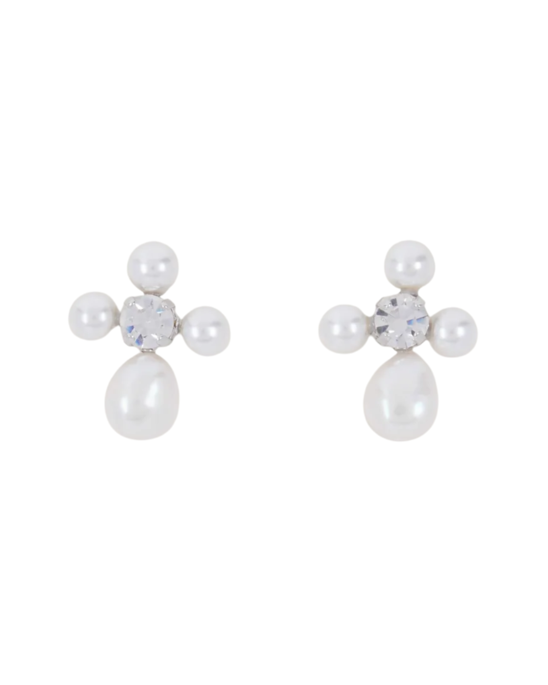 Pebble Pearl & Crystal Earrings