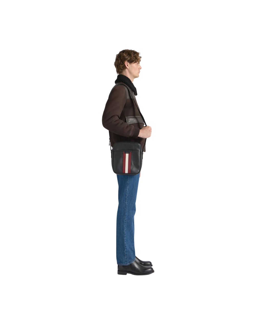 Code Crossbody Bag in Leather