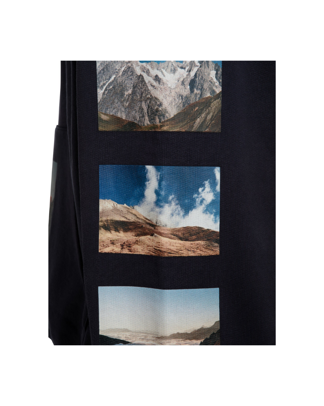 Hoodie with Vintage Postcards in Peacoat