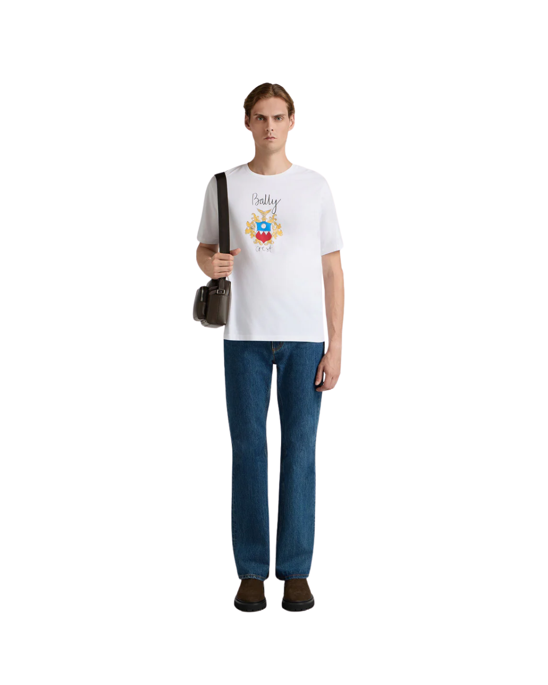 T-Shirt in Cotton with a Bally Crest