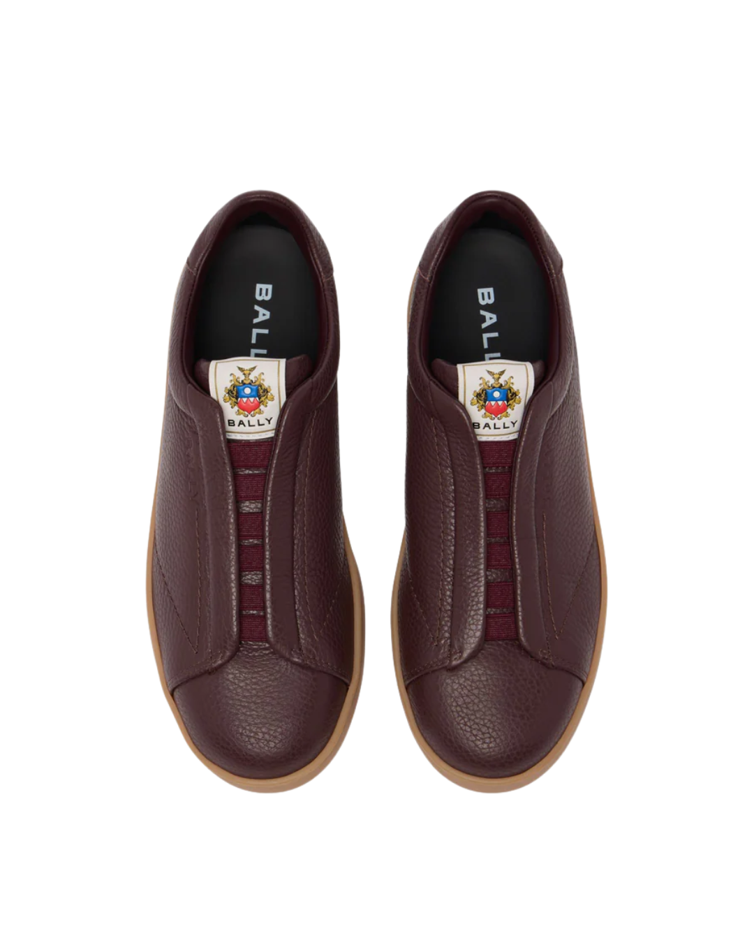 Retro Crest Sneaker in Bordeaux