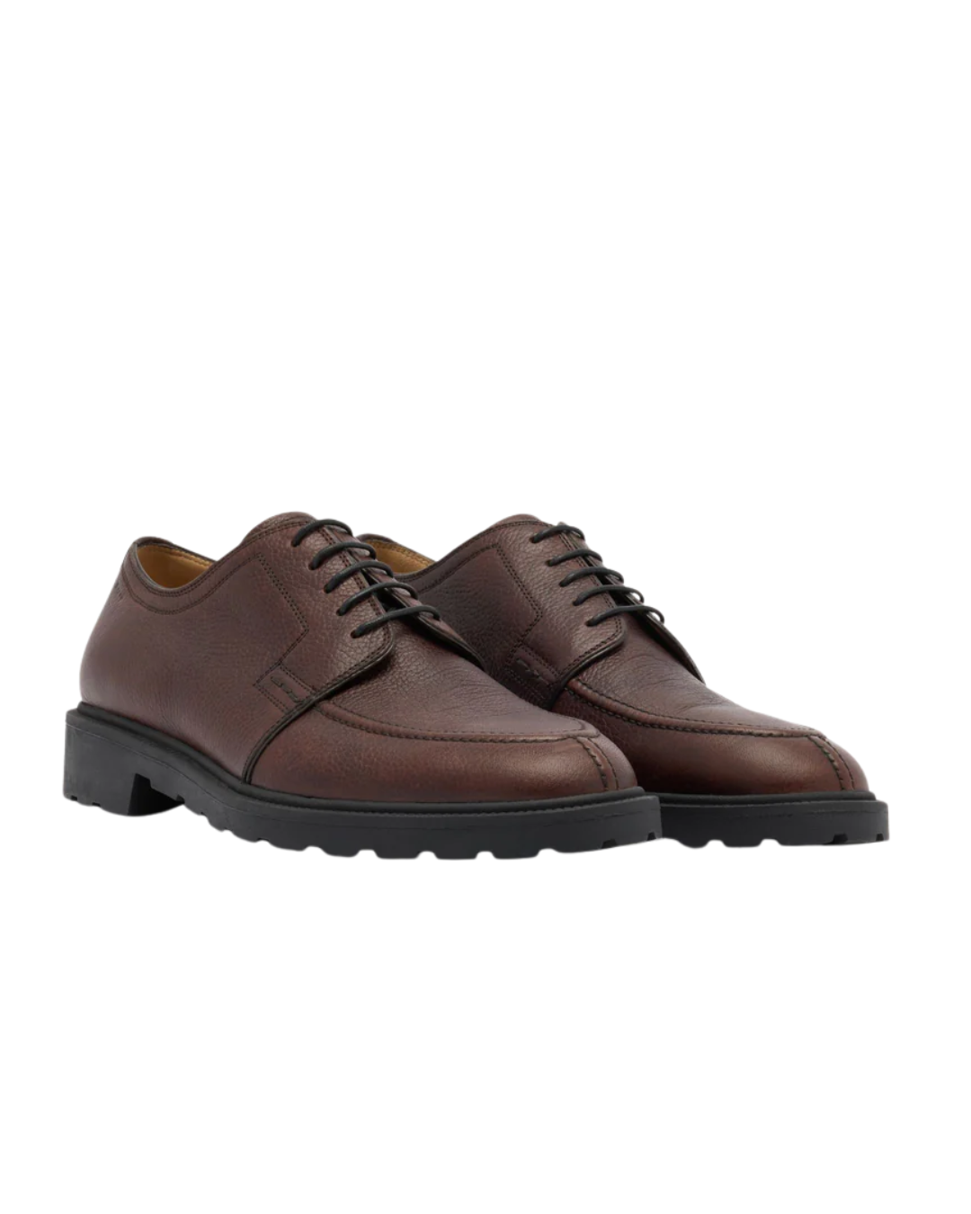 Eduard Derby in Grained Leather in Brownie