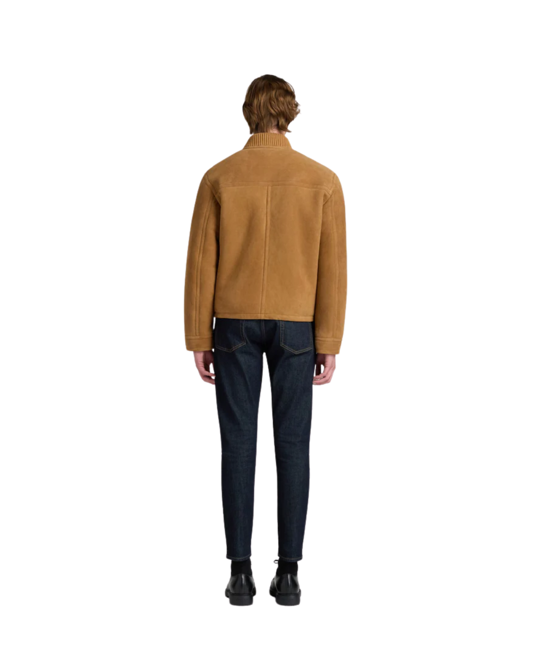 Bomber Jacket in Brown Shearling