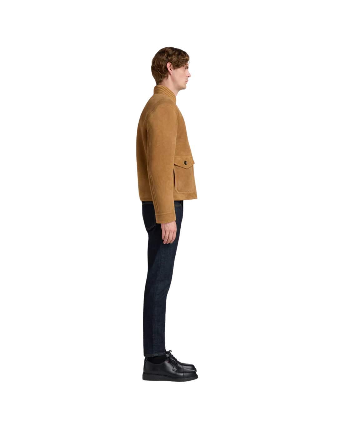 Bomber Jacket in Brown Shearling