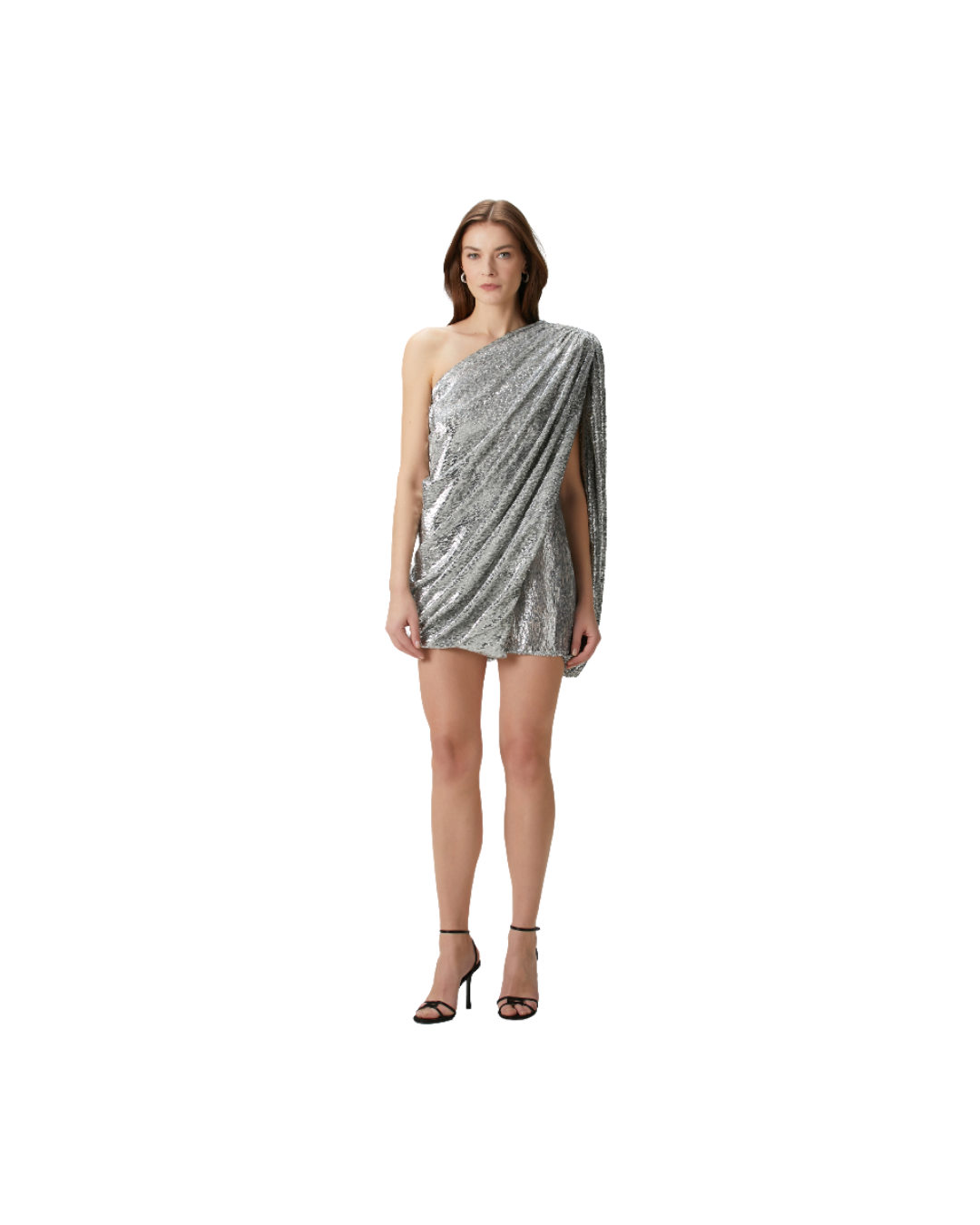 One Shoulder Fil Coupe Dress