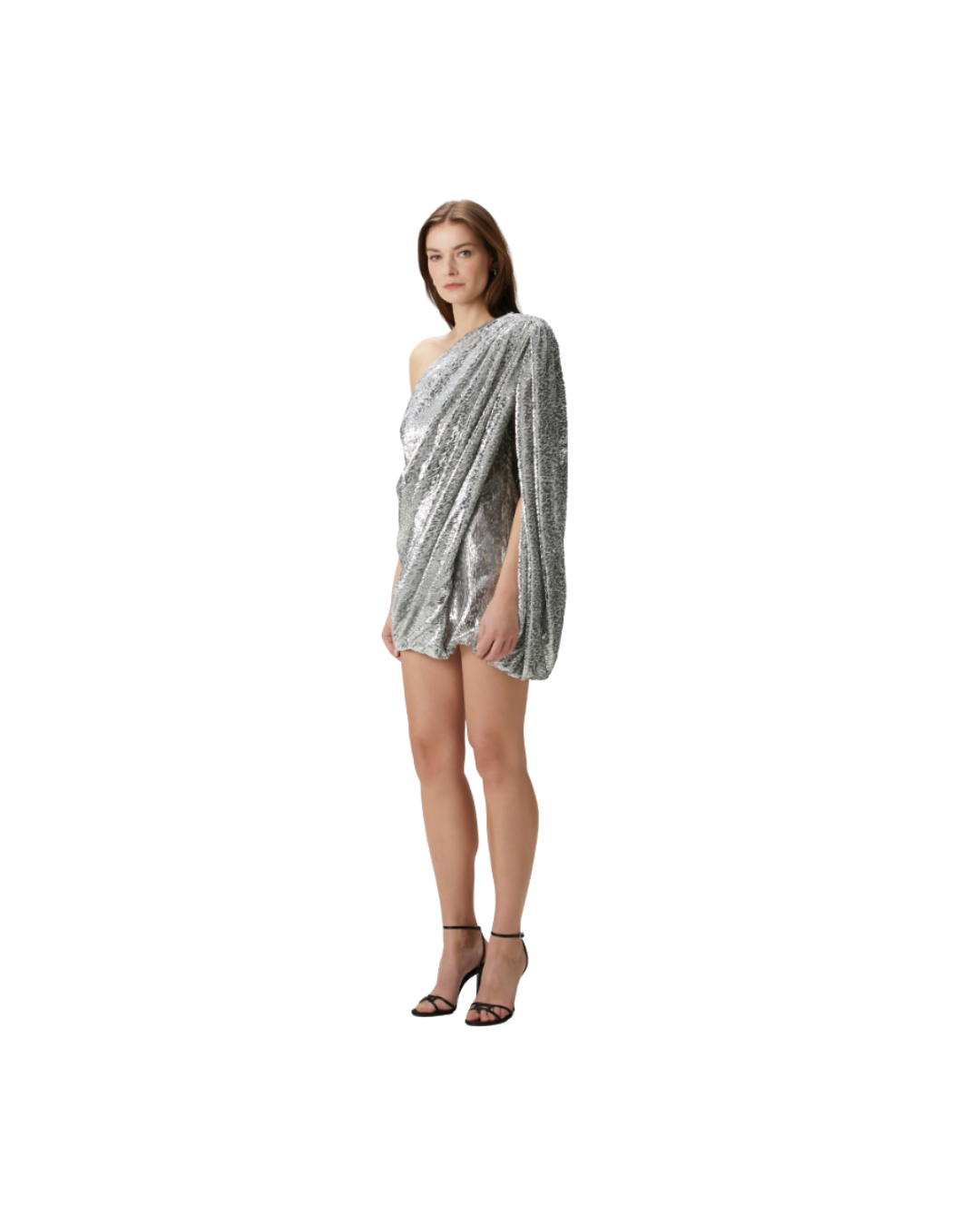 One Shoulder Fil Coupe Dress