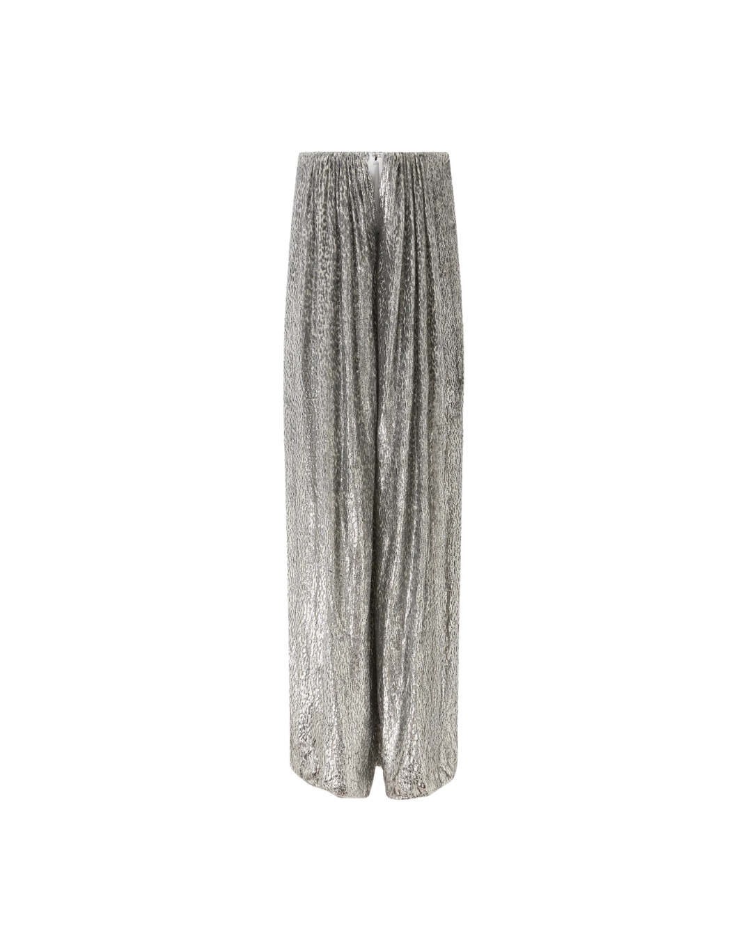 Pleated Metallic Velvet Dress