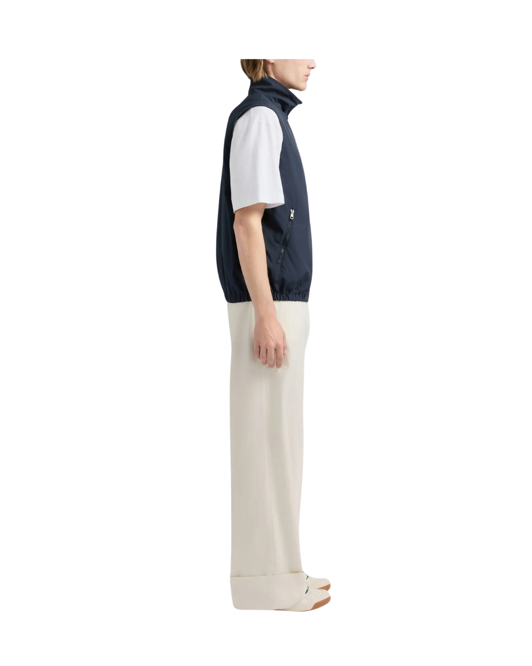 Logo-embroidered Elasticated-hem Vest