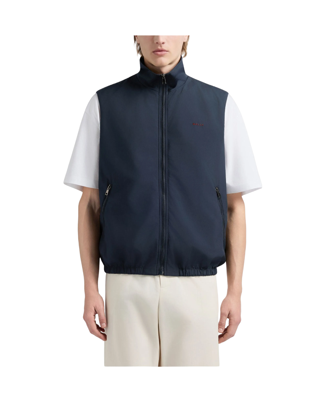 Logo-embroidered Elasticated-hem Vest
