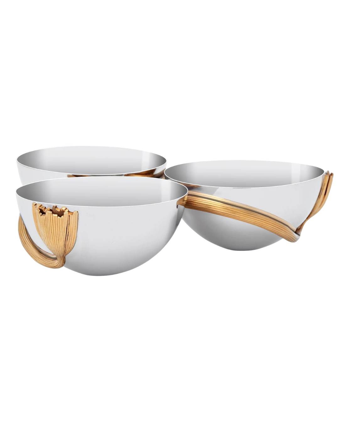 Deco Leaves Condiment Server - 3 Sections