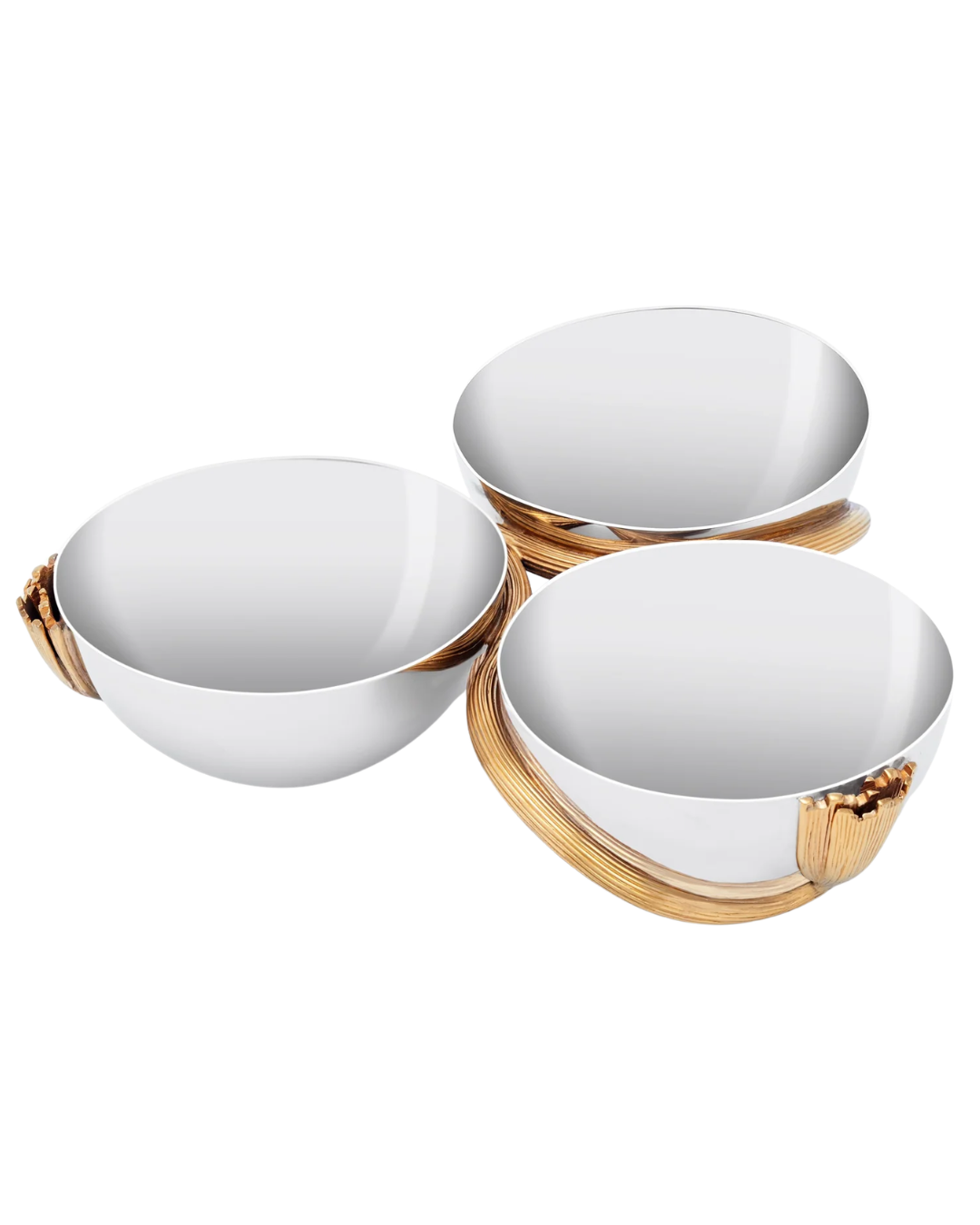 Deco Leaves Condiment Server - 3 Sections