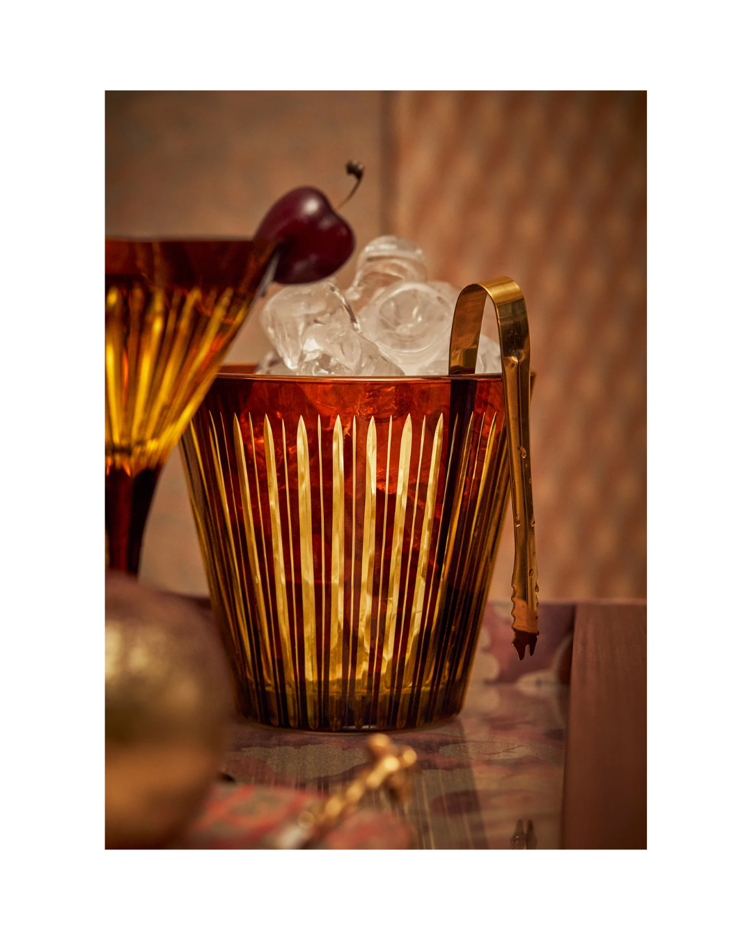 Prism Ice Bucket + Tongs