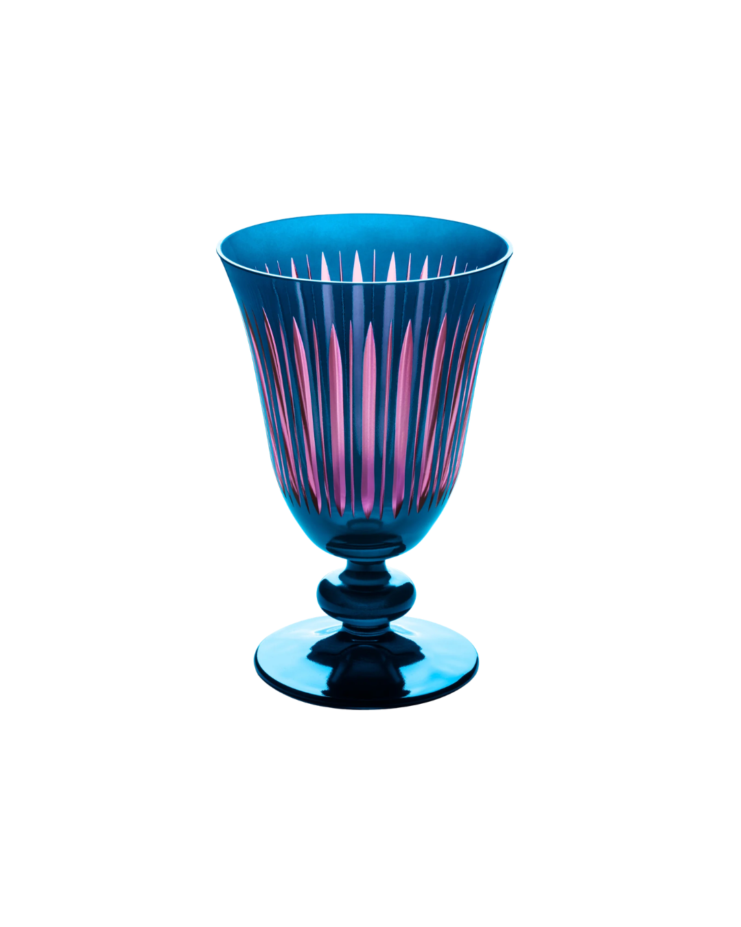 Prism Wine Glasses - Blue (Set of 4)