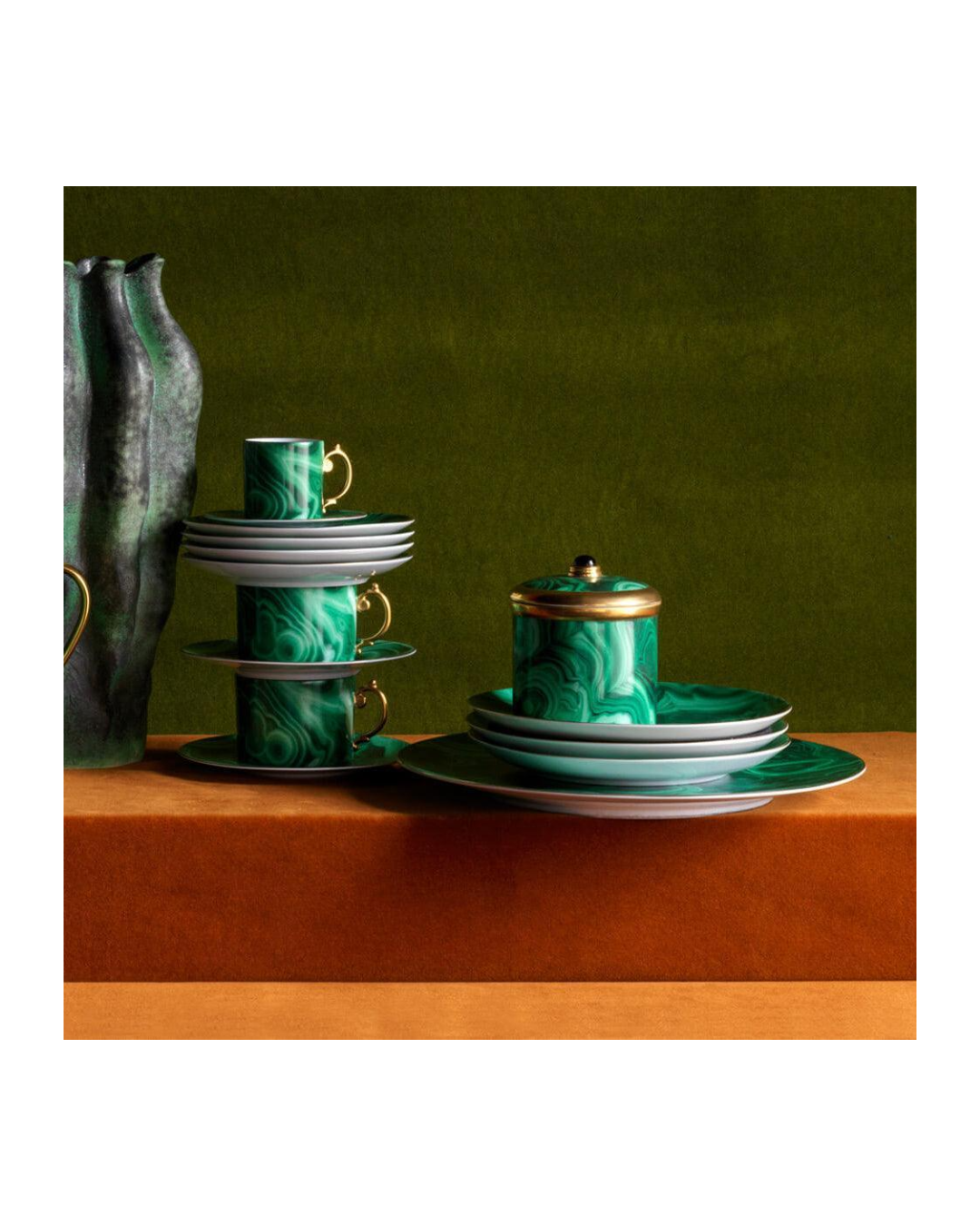 Malachite Dessert Plates (Set of 4)