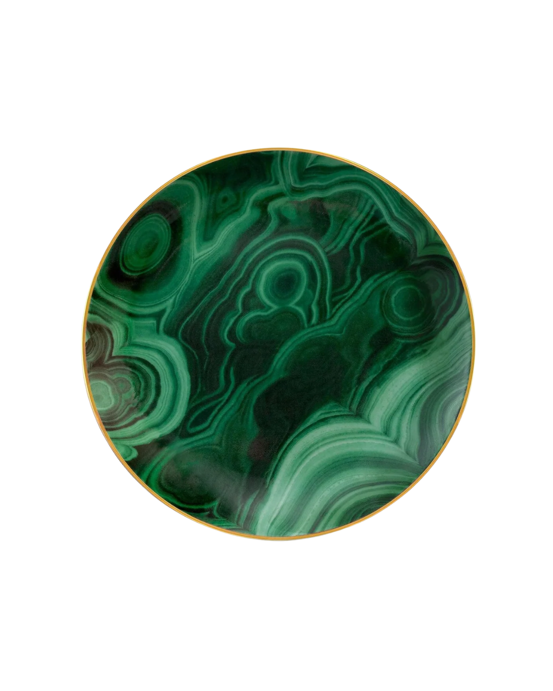 Malachite Canape Plates (Set of 4)