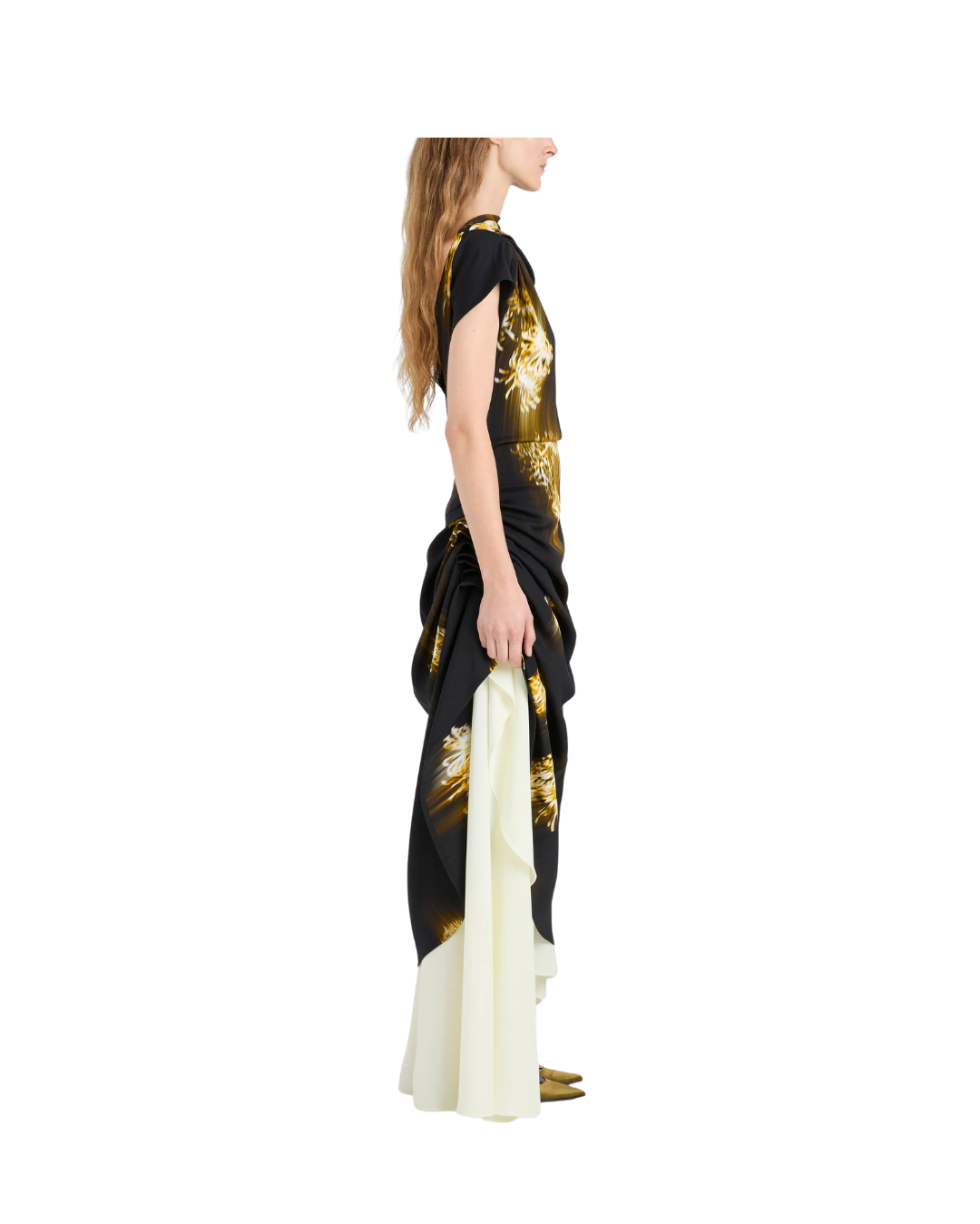 Antonella Dress in Printed Viscose Cady