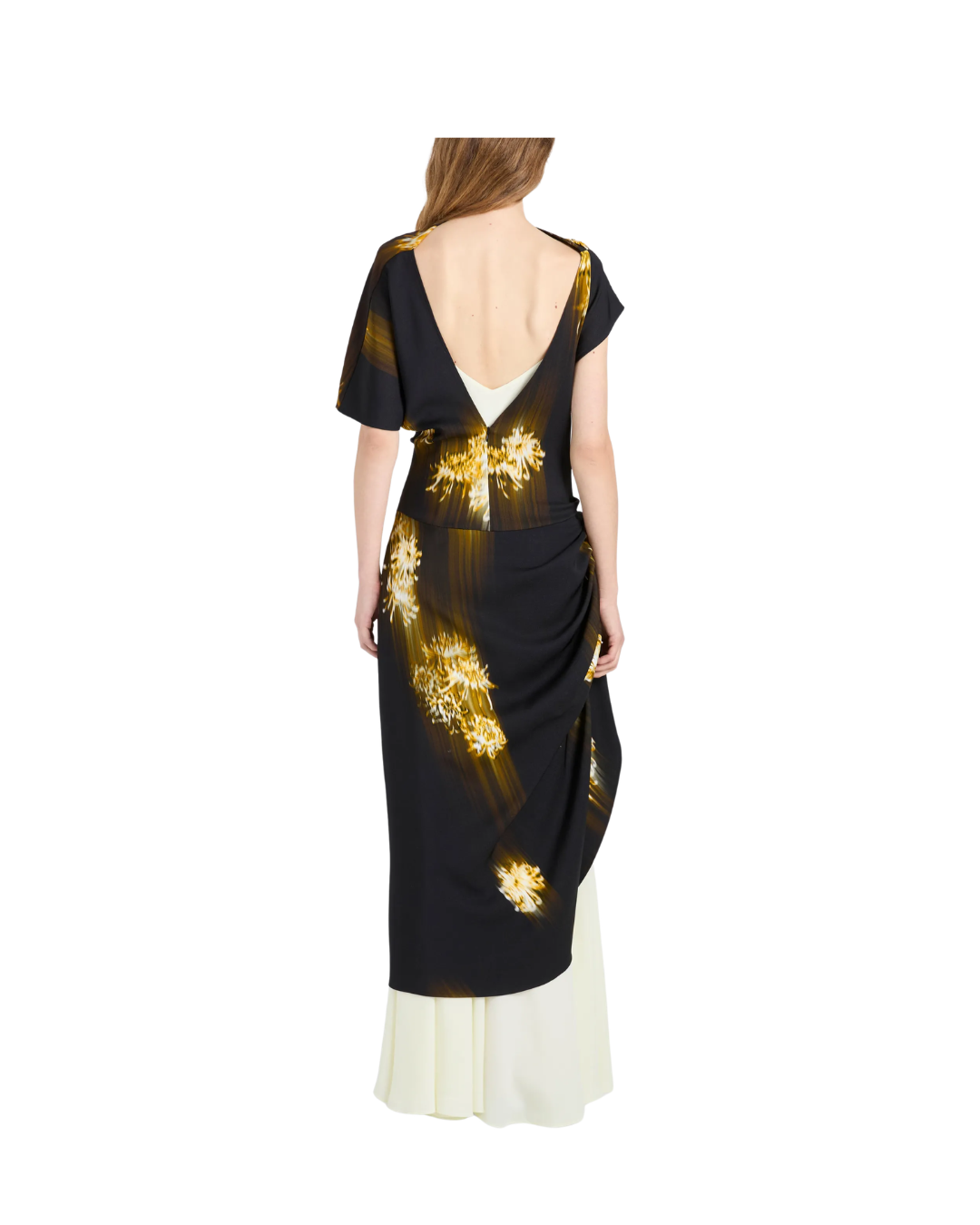 Antonella Dress in Printed Viscose Cady