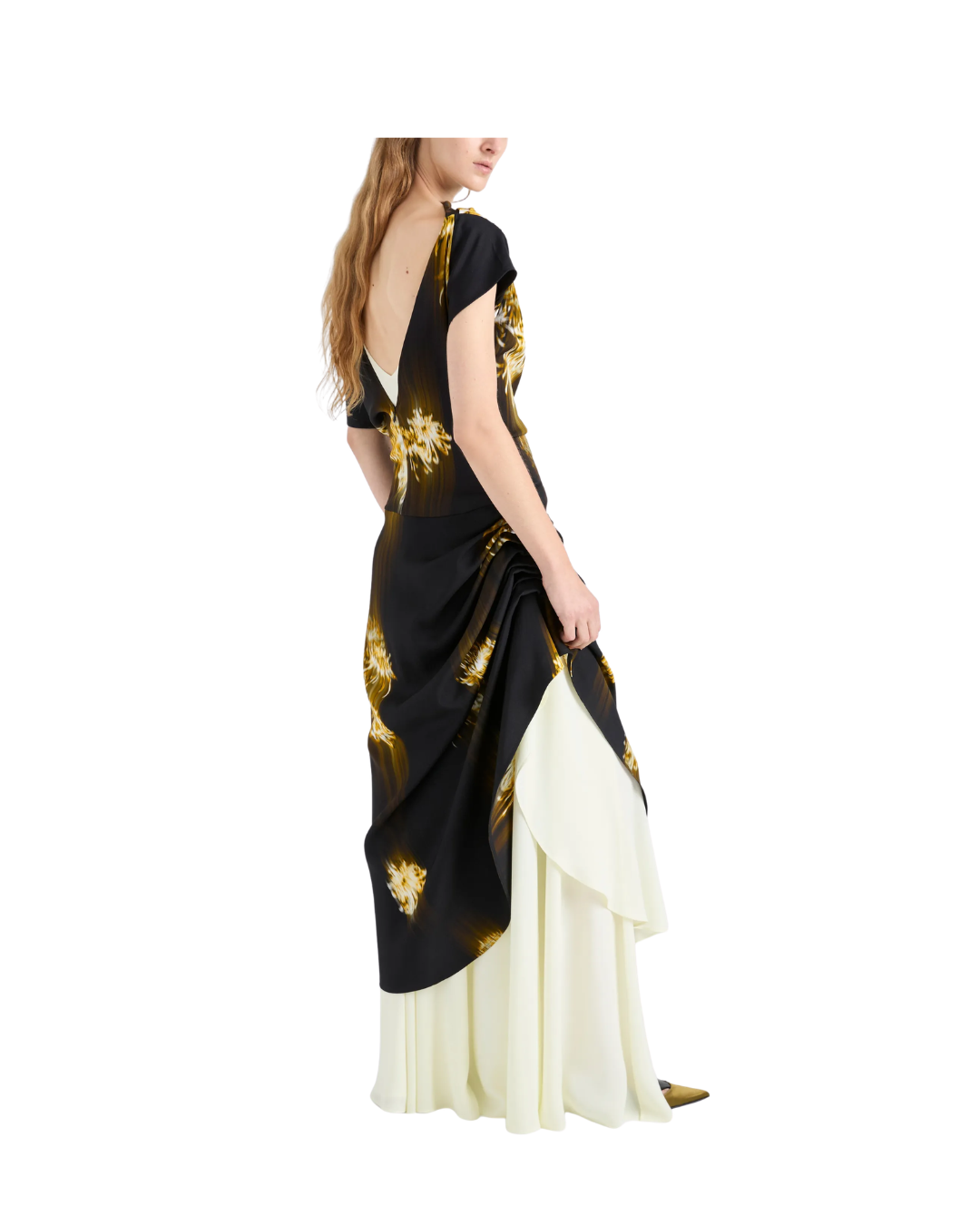 Antonella Dress in Printed Viscose Cady