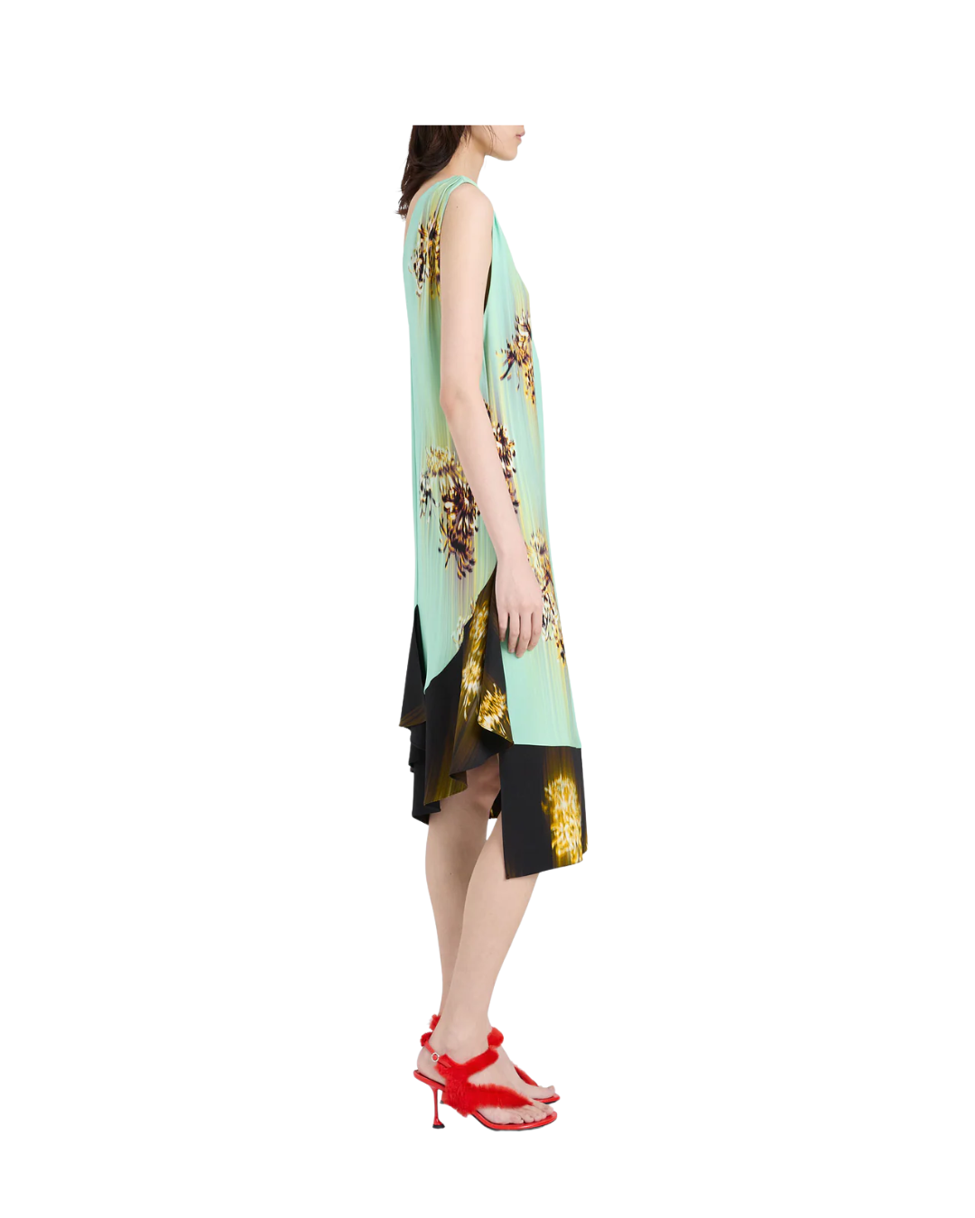 Rhetta Dress in Printed Viscose Cady