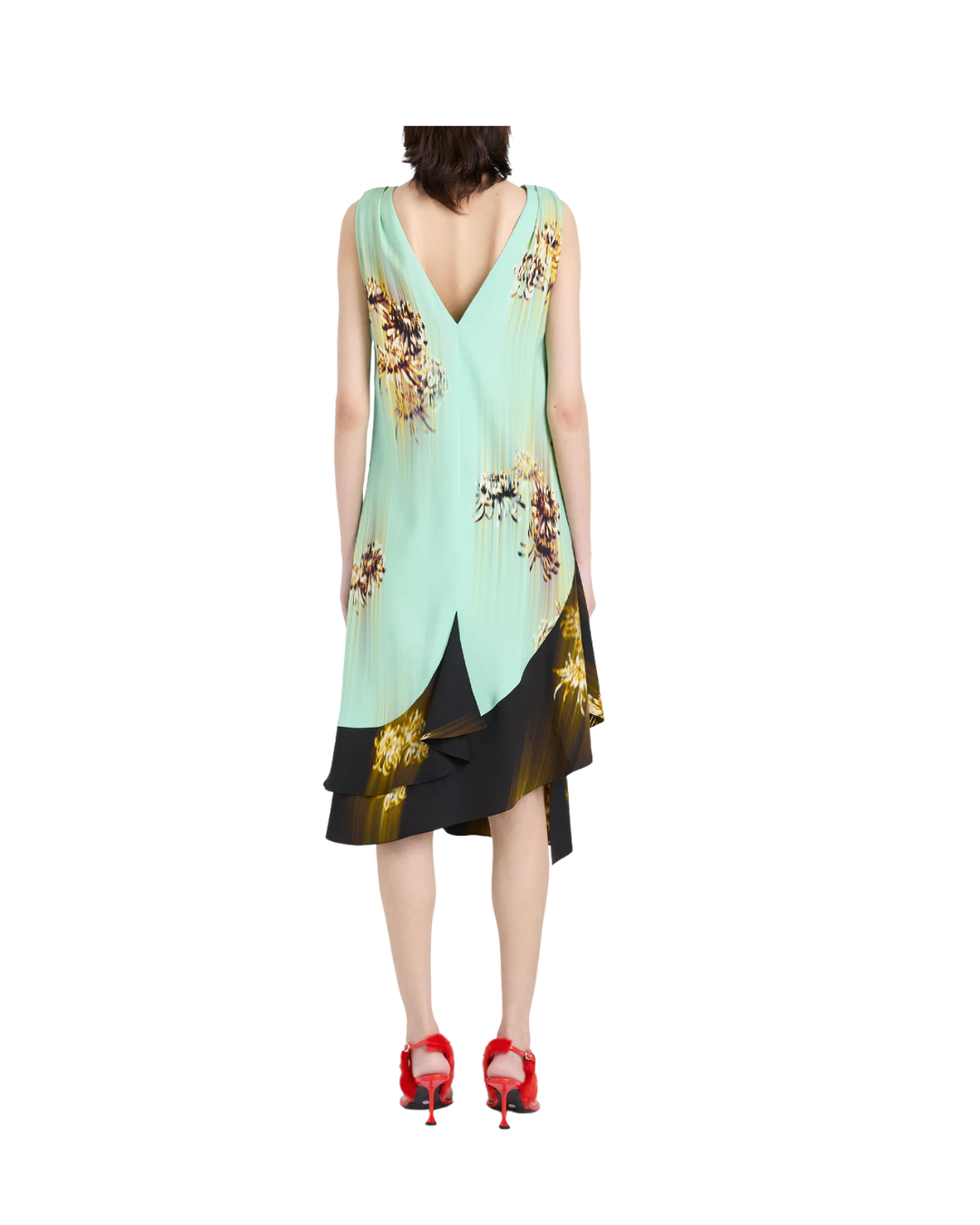 Rhetta Dress in Printed Viscose Cady