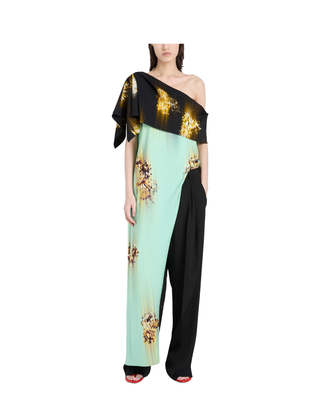 Haya Top in Printed Viscose Cady
