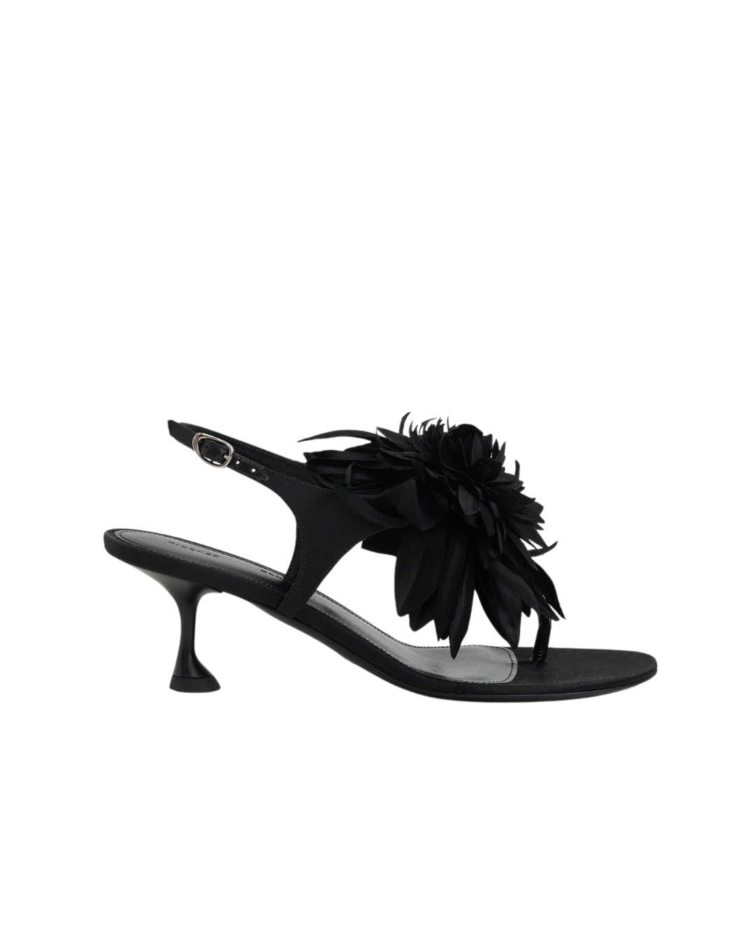Tee Thong Flower Sandals in Satin