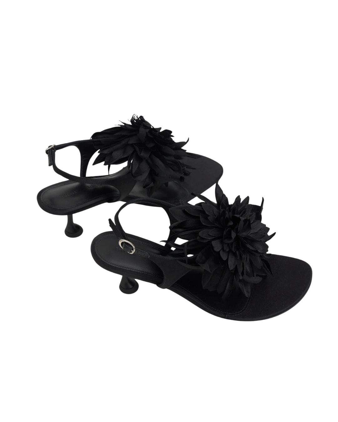 Tee Thong Flower Sandals in Satin