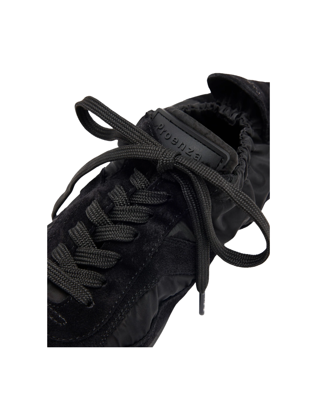 Soft Track Sneakers in Nylon Calfsuede