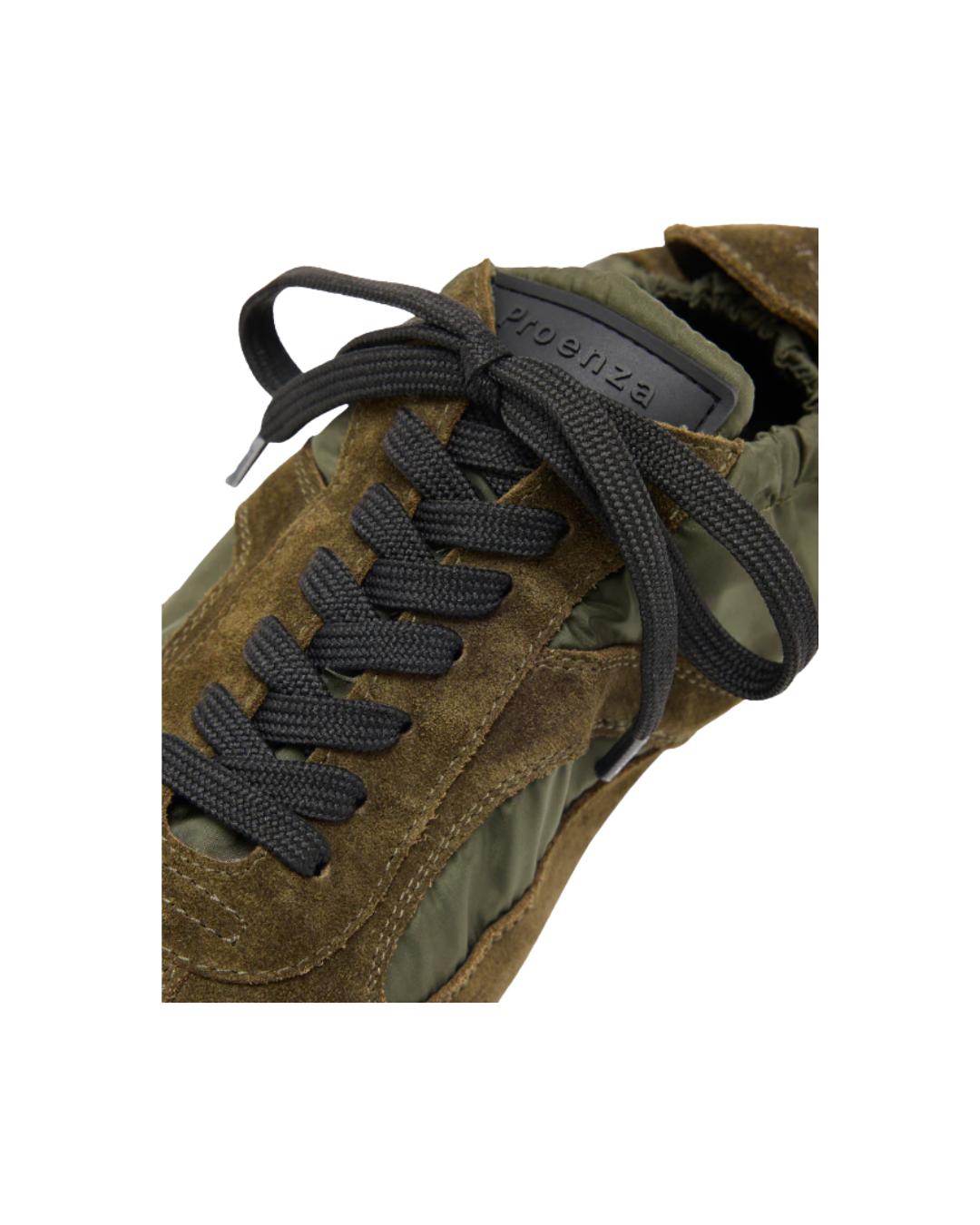 Soft Track Sneakers in Nylon Calfsuede