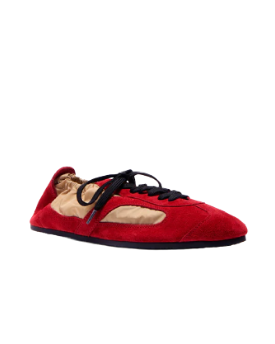 Soft Track Sneakers in Nylon Calfsuede