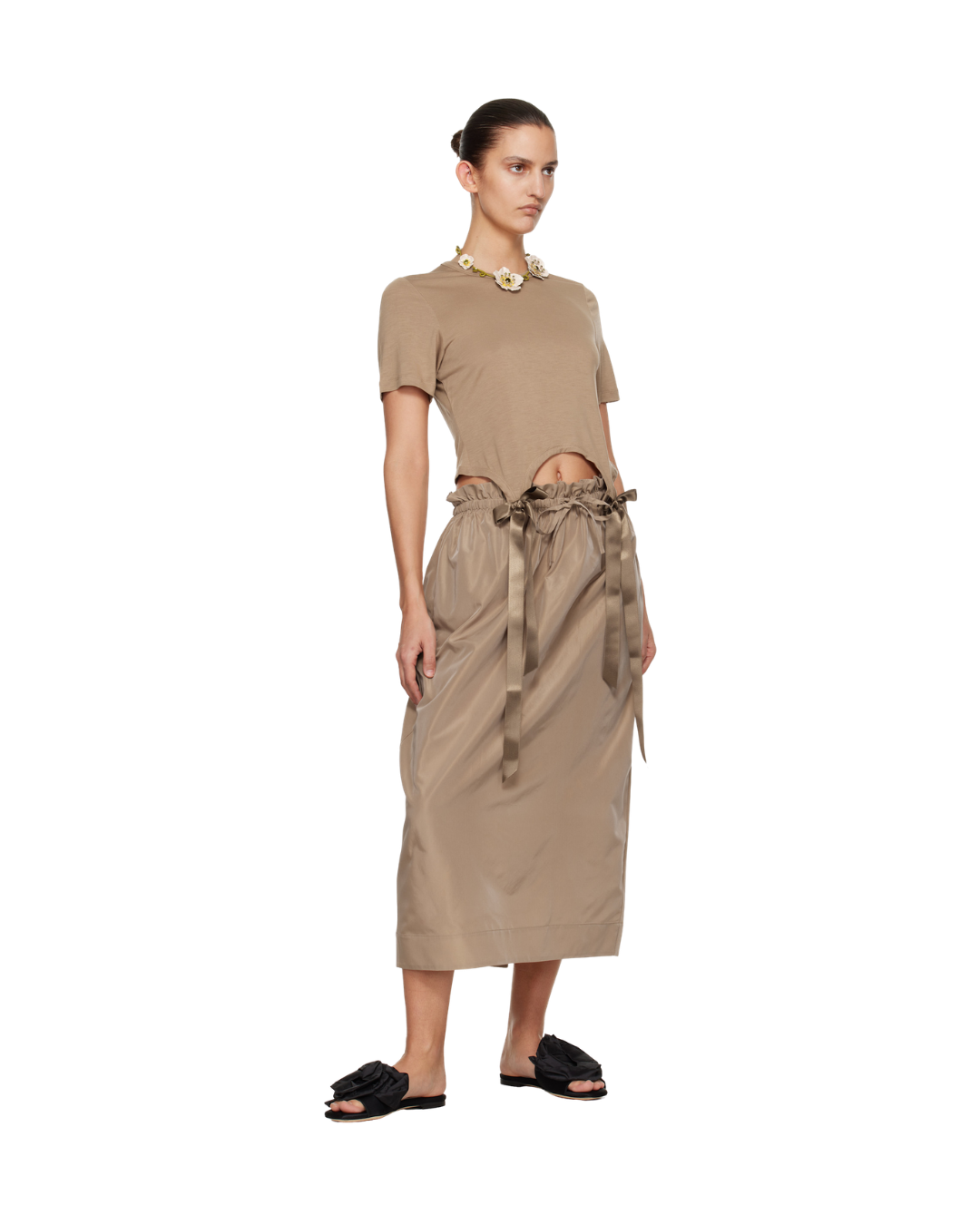 Gathered Waist Tulip Skirt