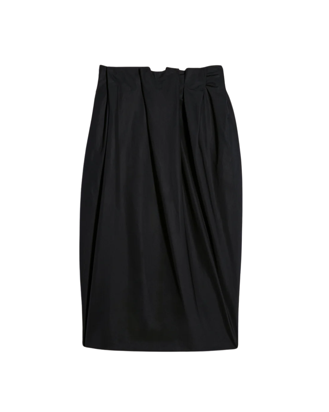 Pleated Waist Pencil Skirt