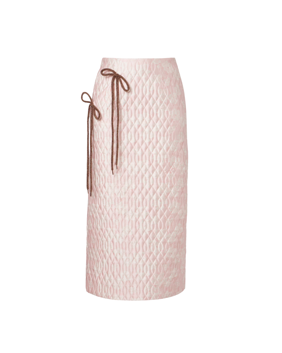 Quilted Offset Pencil Skirt