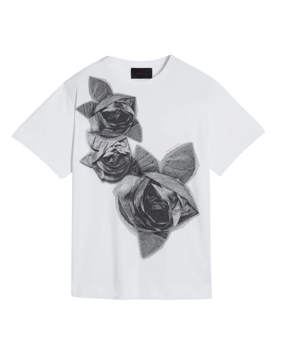 Rasterised Pressed Rosette Print T-Shirt
