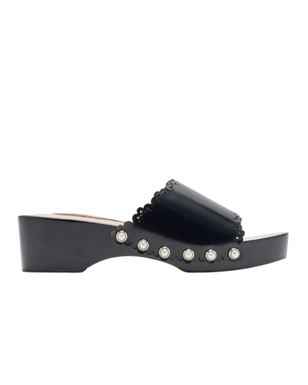 Scalloped Wooden Clog