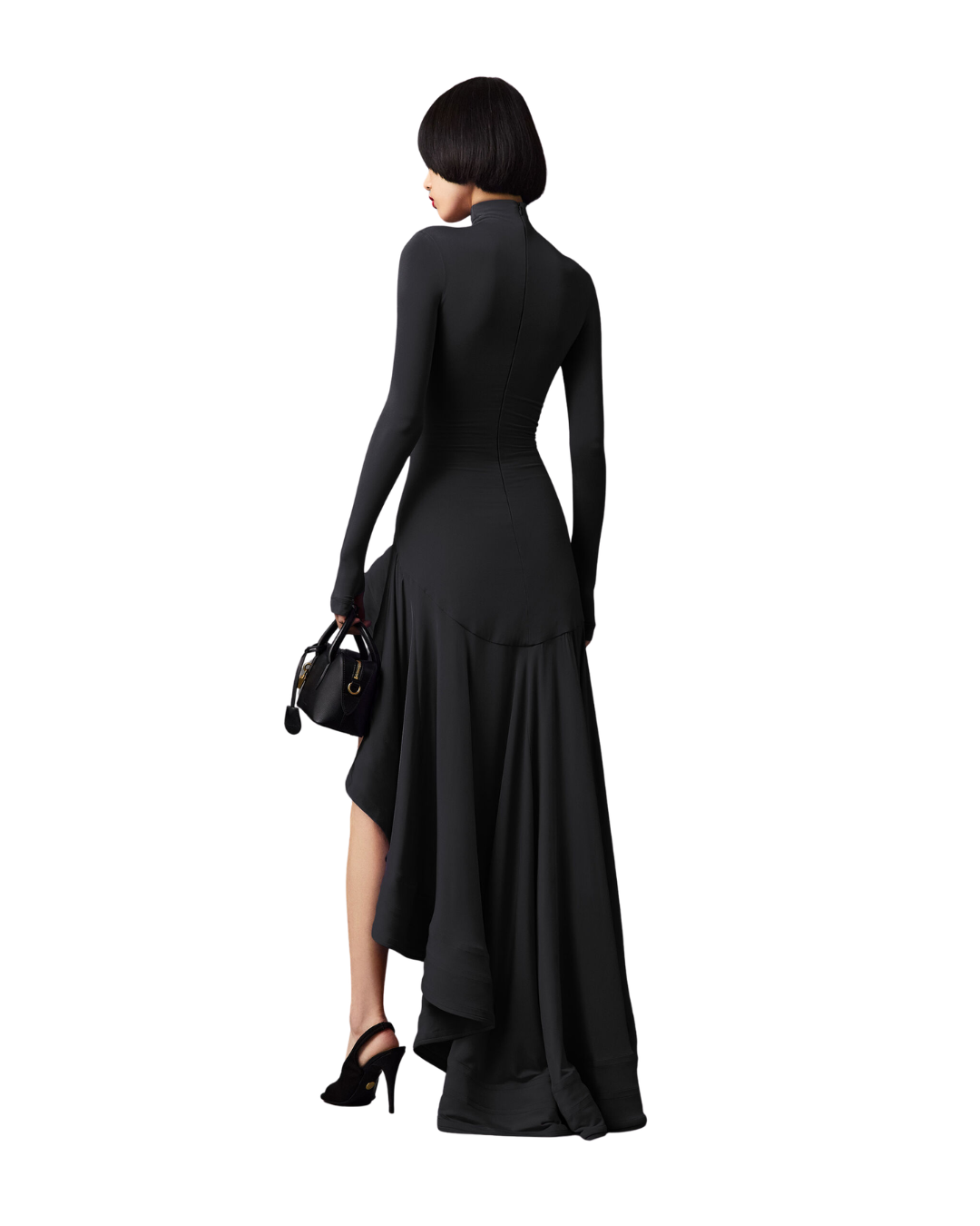 Crepe Jersey Frill Cocktail Dress