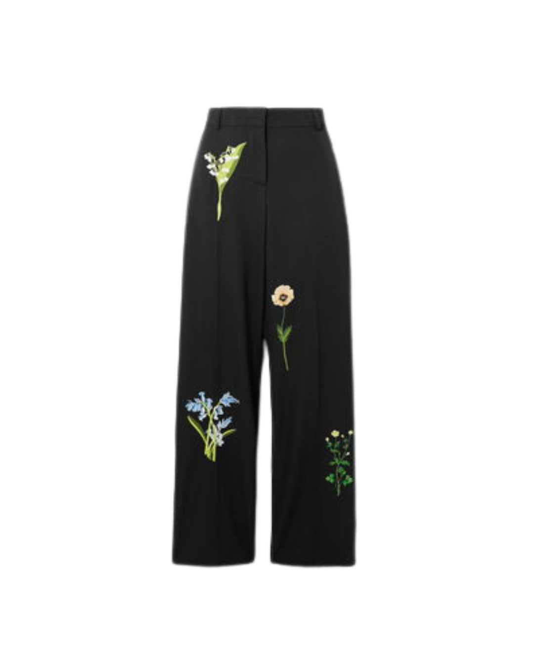 Droppep Waist Straight Wide Leg Trousers