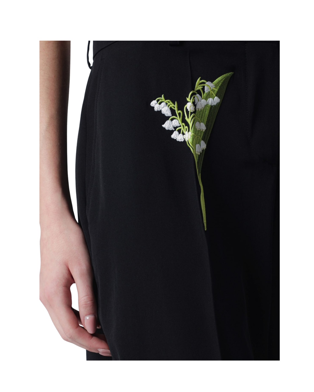 Droppep Waist Straight Wide Leg Trousers