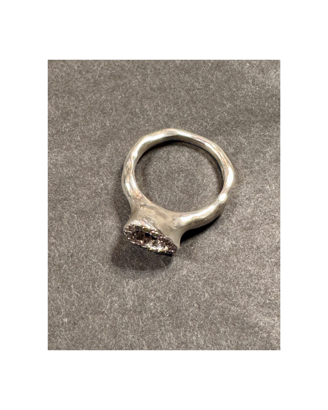 Diamond Pavé, Sapphire Flower Ring
