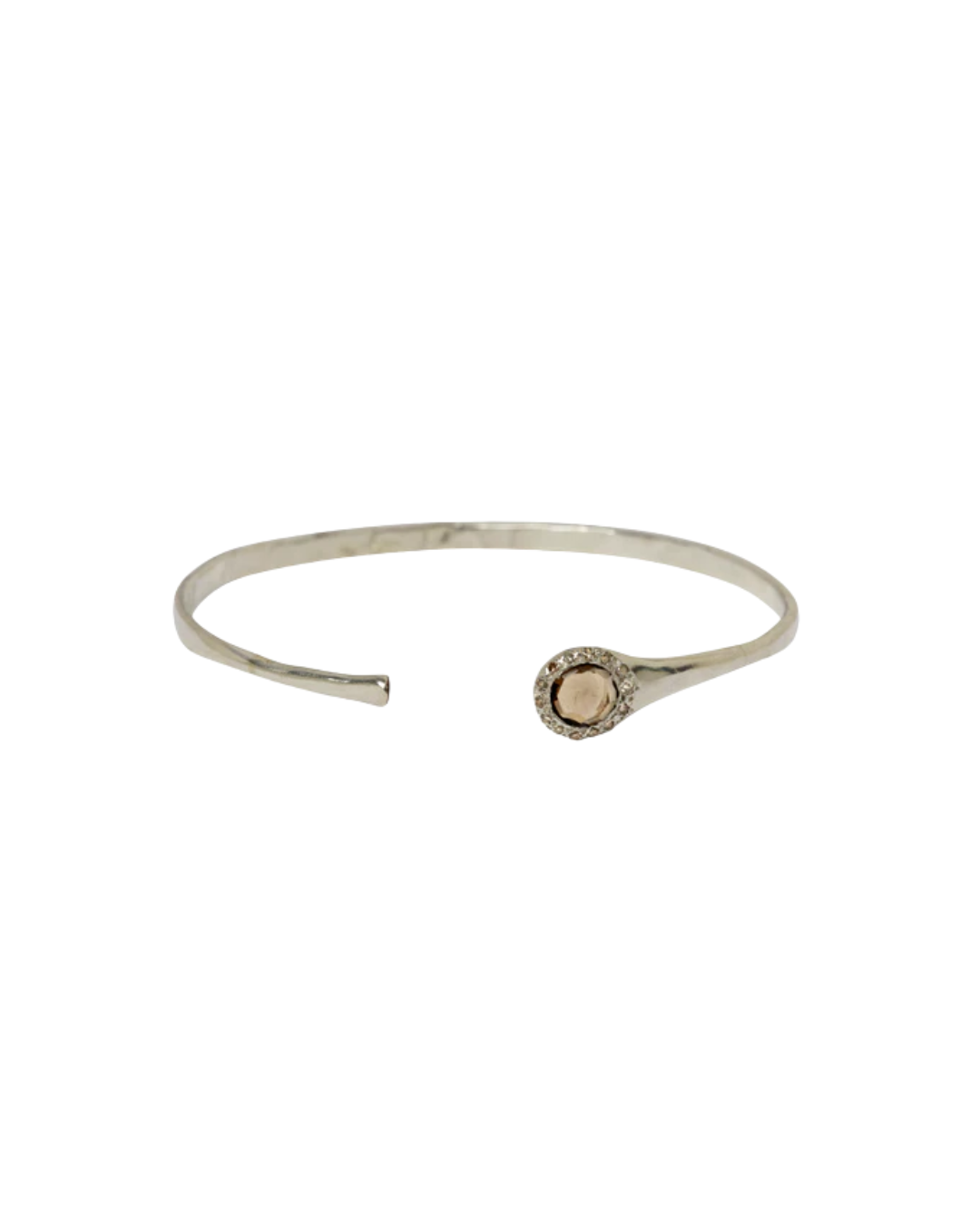 Tove Bracelet With Smoky Quartz and Ruby Cuff