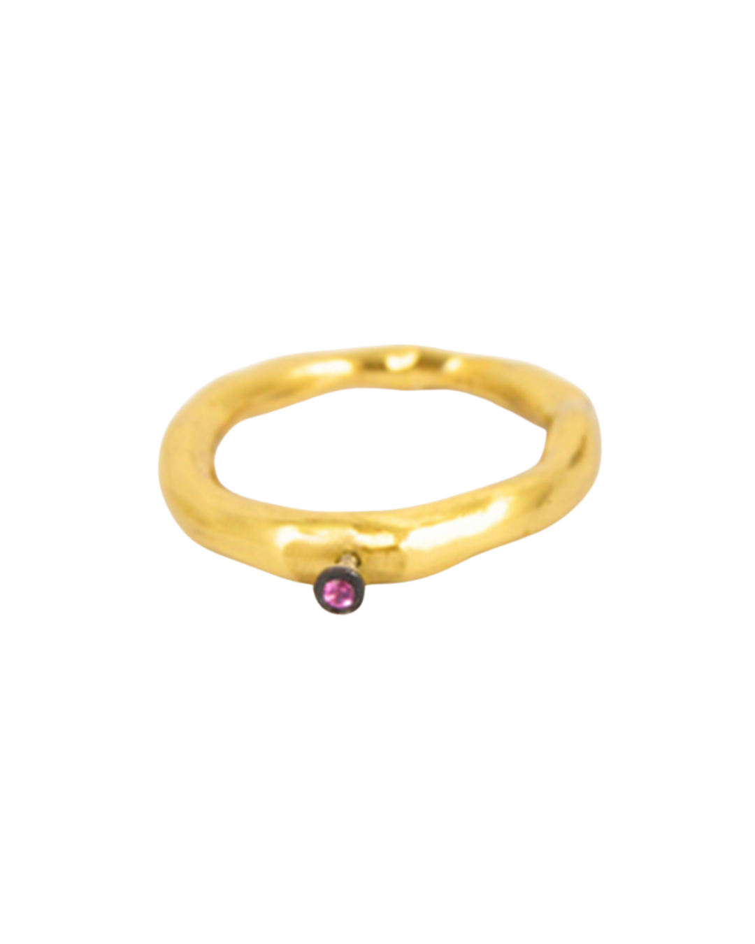 Seiko Copper Ring W/Rhodolite